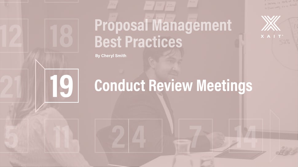 Proposal Management Best Practices, Part 8: Conduct Review Meetings