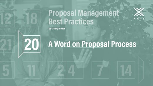 Proposal Management Best Practices, Part 9: A Word On Proposal Process