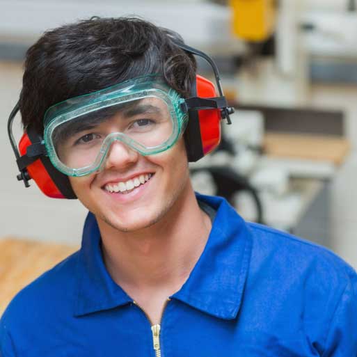 Smiling worker at Fabtek