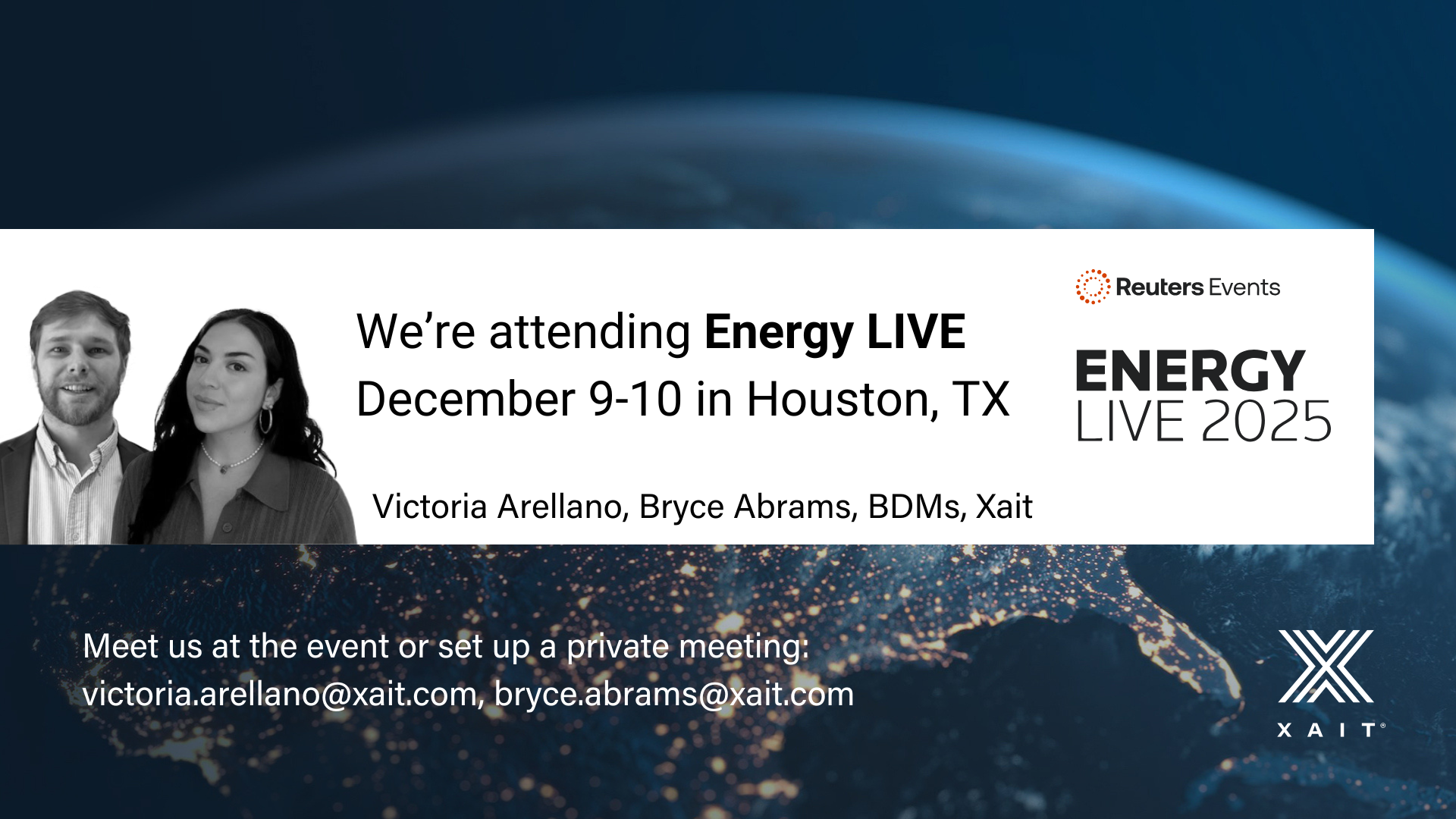 Xait is heading to Energy LIVE in Houston